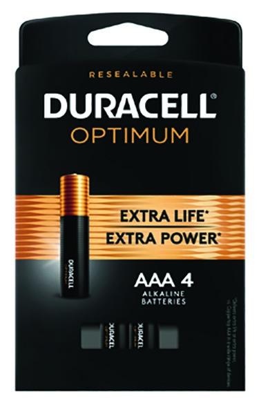 4pk Duracell Optimum AAA Batteries