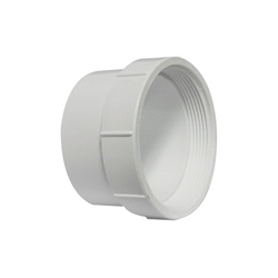 GENOVA 71640 Fitting Cleanout with Threaded Plug, 4 in, Spigot x FIP, PVC,