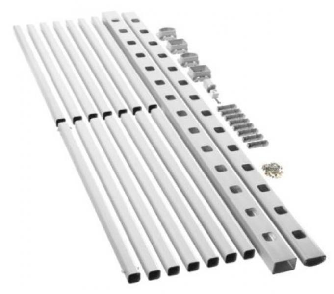10 ft Classic Straight White Vinyl Railing Kit