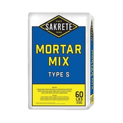 SAKRETE 65300024-RDC04 Mortar Mix, Gray, Powder, 60 lb Bag