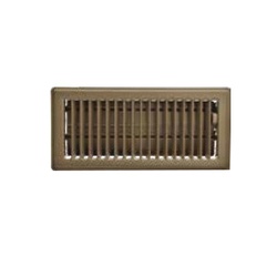 Imperial RG2004 Louvered Floor Register, 10 in L, 4 in W, Steel, Brown,