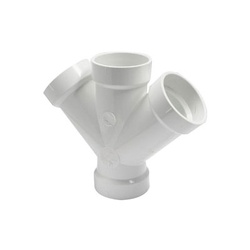 GENOVA 73420 Pipe Wye, 2 in, Hub, PVC, SCH 40 Schedule
