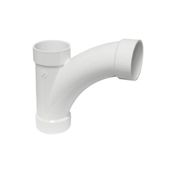 GENOVA 72540 Pipe Tee Wye, 4 in, Hub, PVC, SCH 40 Schedule