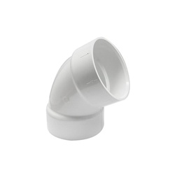 GENOVA 700 70940 Drain Pipe Elbow, 4 in, Hub, 60 deg Angle, PVC, SCH 40