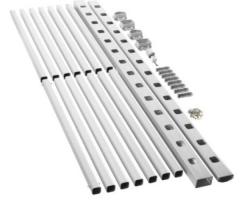 8 ft Classic Straight White Vinyl Railing Kit
