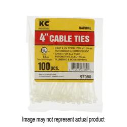 KC PROFESSIONAL 97080 Cable Tie, Nylon, Natural