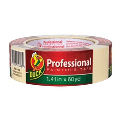 Duck Professional 1362489 Painter s Tape, 60 yd L, 1.41 in W, Beige