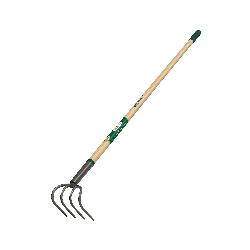 TRUE TEMPER Green Thumb 163117100 Welded Cultivator, 4 -Tine, Wood Handle