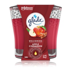 Glade 400538 Jar Candle, 4 oz Candle, Apple Cinnamon Fragrance, 28 hr