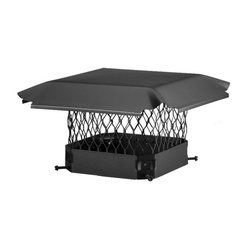 HY-C CBO913 Flue Chimney Cap, 9 in L, 13 in W, Steel, Black, Galvanized