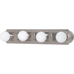Nuvo Lighting 60-6073 Vanity Light Bar, 100 W, 4-Lamp, Incandescent Lamp,