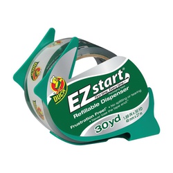 Duck EZ Start 393192 Packaging Tape, 30 yd L, 1.88 in W, Clear
