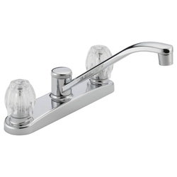 Peerless P220LF 2-Handle Kitchen Faucet, 1.8 gpm, 3-Faucet Hole, Metal,