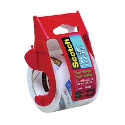 Scotch 142 Packaging Tape, 800 in L, 1.88 in W, Acetate Backing, Clear