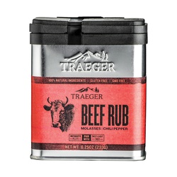 Traeger SPC169 Beef Rub, Brown Sugar, Red Pepper Flavor, 8.25 oz Tin