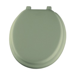 Mayfair 13EC-006 Toilet Seat Round Vinyl/Wood Bone Twist Hinge