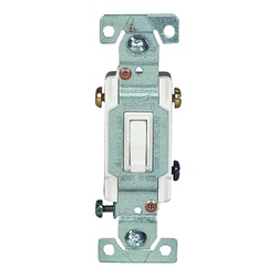 Eaton Cooper Wiring 01453-2WS Toggle Switch, 15 A, 120 VAC, 3-Position,