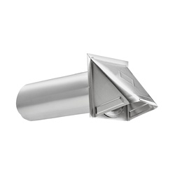 Lambro 344S Preferred Hood Vent, 6 in W Hood, 4.76 in H Hood, 4 in Duct,