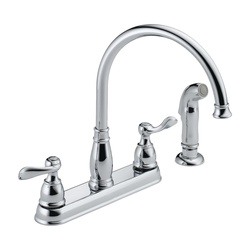 DELTA Windemere 21996LF-SS Kitchen Faucet with Side Spray, 1.8 gpm, 2-Faucet