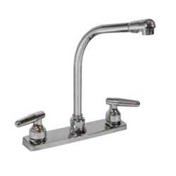 AquaPlumb 1558050 Two Handle Kitchen Faucet With Spray, 1.8 gpm, Polished