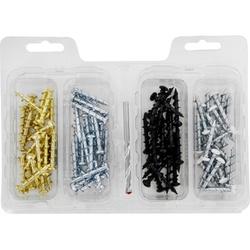 HILLMAN 42072 Screw and Anchor Decorator Kit, Steel, Brass/Chrome, 175 lb