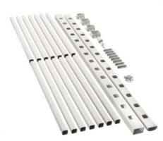 8 ft Classic Stair White Vinyl Railing Kit