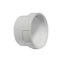 GENOVA 71640 Fitting Cleanout with Threaded Plug, 4 in, Spigot x FIP, PVC,