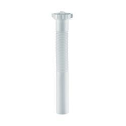 PlumbCraft 7680600N Flexible Tailpiece, 1-1/2 in, Plastic, White