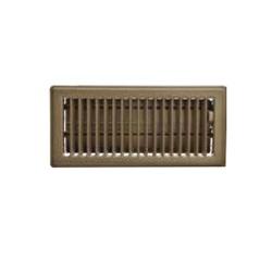 Imperial RG2004 Louvered Floor Register, 10 in L, 4 in W, Steel, Brown,