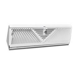 TRUaire 115 C115SW Baseboard Supply Register, 15 in L, 2-3/4 in W, Steel,