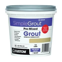 CUSTOM PMG122QT Tile Grout, Paste, Characteristic, Linen, 1 qt Pail