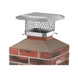 SHELTER SCSS99 Chimney Cap, Stainless Steel, Fits Duct Size 7-1/2 x 7-1/2