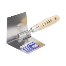 Vulcan 164603L Inside Corner Trowel, Flexible, Wide Blade, Hardwood Handle