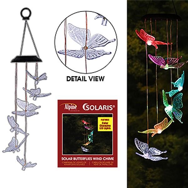 Solar Butterfly Wind Chime