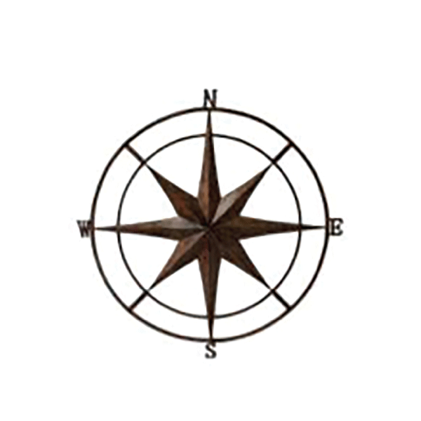 31" Wall Compass - Bronze
