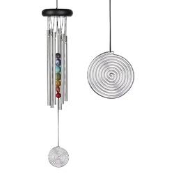 Woodstock Chimes SIGNATURE CC7 Chakra Chime, Seven Stones, Aluminum/Wood,