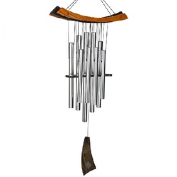 Woodstock Chimes SIGNATURE HC Healing Chime, Aluminum/Wood, Silver