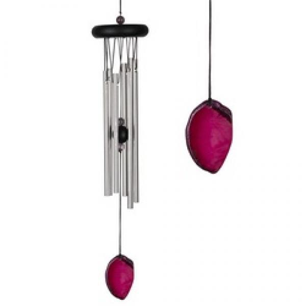 Woodstock Chimes WAGR Wind Chime, Stone/Wood, Black/Red/Silver, Hanging