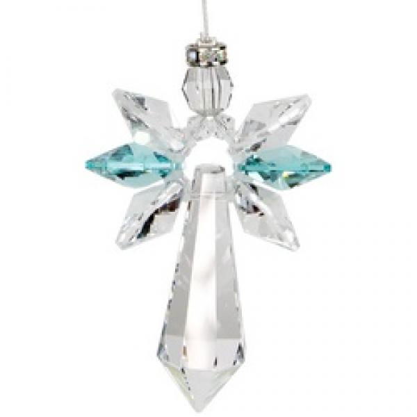 Woodstock Chimes CALBZ Crystal Guardian Angel, 7-1/2 in L, Austrian Crystal,