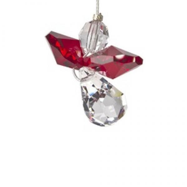Woodstock Chimes CGGT Crystal Guardian Angel, 6 in L, Garnet, Austrian