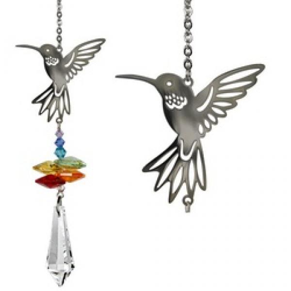 Woodstock Chimes CFHU Crystal Fantasy, 10 in L, Hummingbird, Austrian