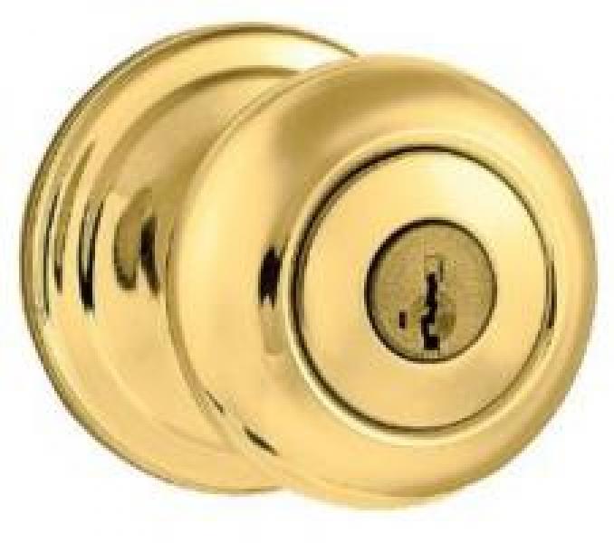 Entry Juno Door Knob Polished Brass