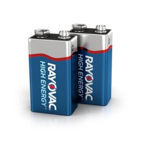 RAYOVAC A1604-2K Battery, 9 V Battery, Alkaline