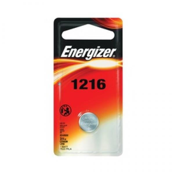 Energizer ECR1216BP Coin Cell Battery, 3 V Battery, 25 mAh, CR1216 Battery,