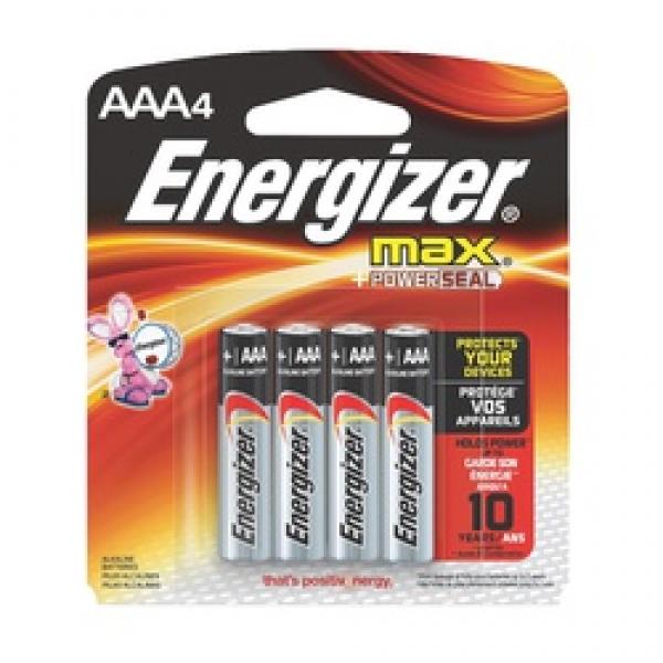 Energizer E92BP-4 Battery, 1.5 V Battery, 1250 mAh, AAA Battery, Alkaline,