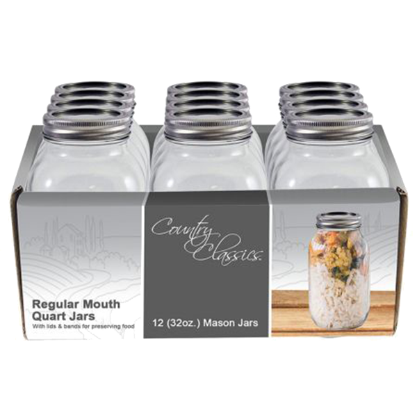 32 Ounce Regular Mouth Glass Canning Jar
