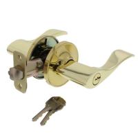 Entry Lockset Lever Polished Brass-Lexington