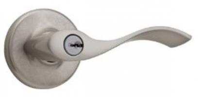 Entry Balboa Lever Door Handle Satin Nickel