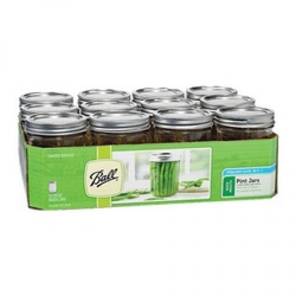 Ball 12 Pack Wide Mouth Pint Mason Jar
