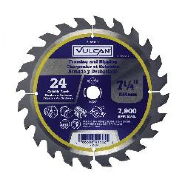 Vulcan 416021OR Circular Saw Blade, 7-1/4 in Dia, 5/8 and 13/16 Diamond in